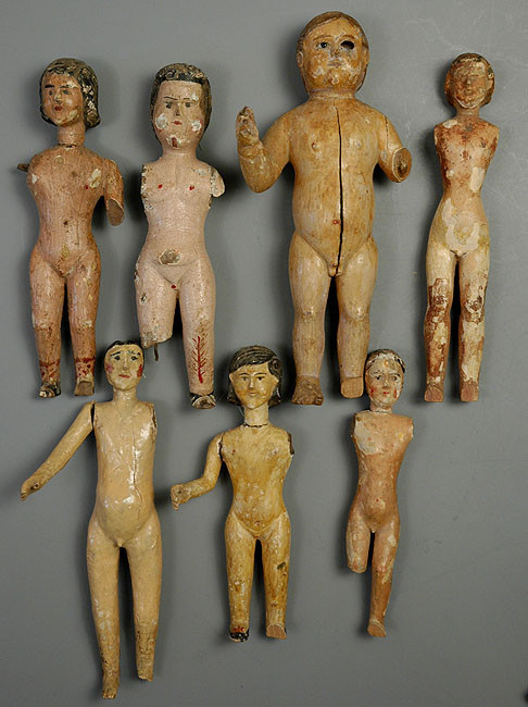 antique wooden dolls